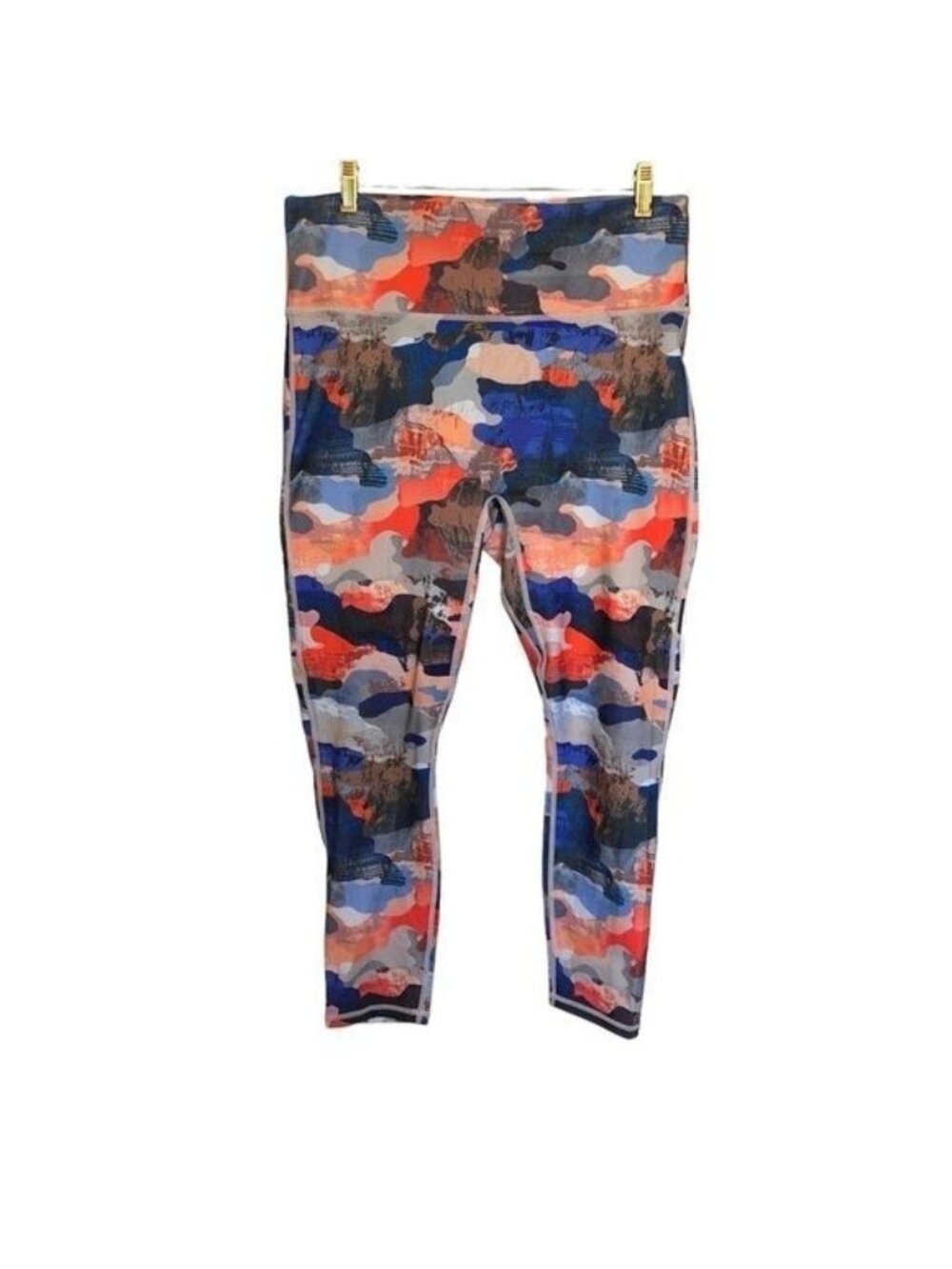Fabletics High Rise Camo Leggings Women XXL Multi Nylon Stretch Activewear